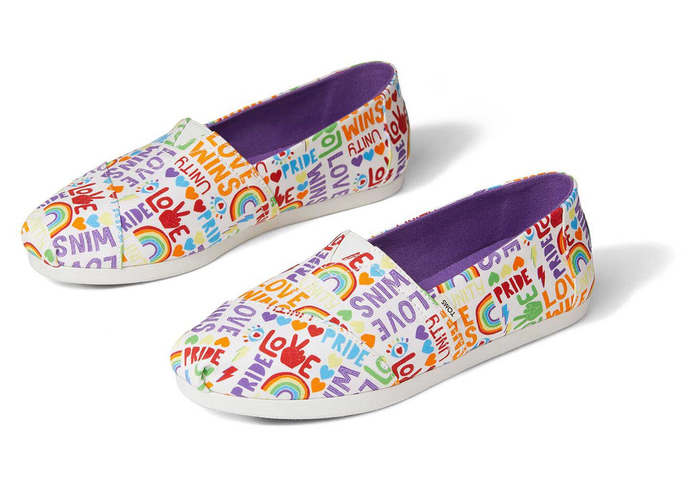 Toms Espadryle Damskie Kolorowe - Alpargata Unity Love Wins - 46ONCWBEG